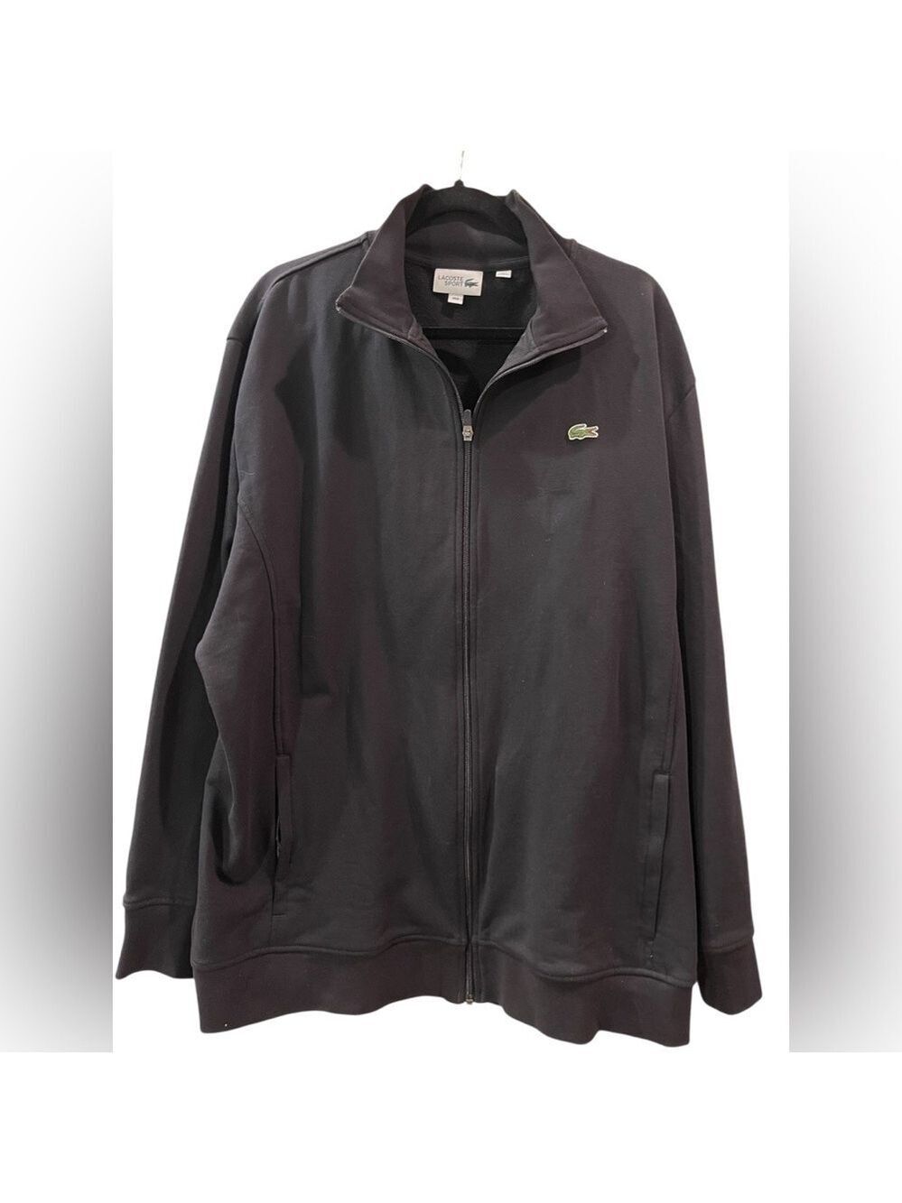 Lacoste Sport Men's Full Zip Black Jacket Pockets Size: 2XL Big